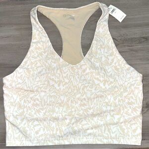 NWT Aerie Offline Cream Color Racerback Sports Bra Size : Large